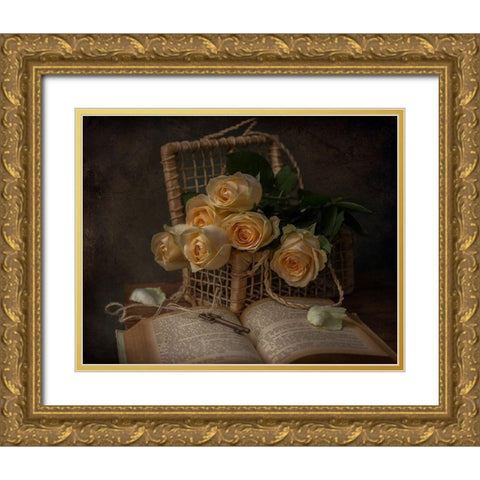 Secret Spring Gold Ornate Wood Framed Art Print with Double Matting by Perfoncio, Margareth