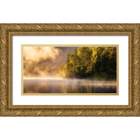 Enjoying Nature Gold Ornate Wood Framed Art Print with Double Matting by Gastager, Daniel