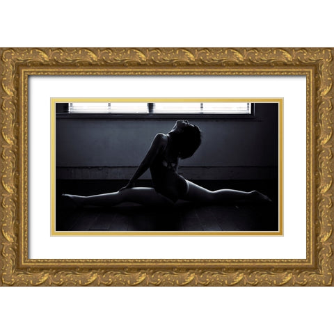 Dancer Gold Ornate Wood Framed Art Print with Double Matting by Amenomori, Keiichiro