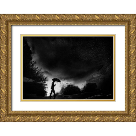 Untitled Gold Ornate Wood Framed Art Print with Double Matting by Grambone, Antonio