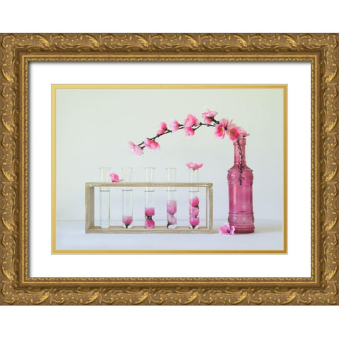 Petal Collecting Gold Ornate Wood Framed Art Print with Double Matting by Hammer, Jacqueline