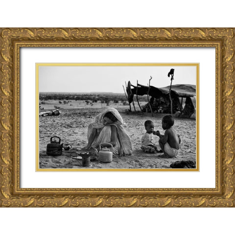 Untitled Gold Ornate Wood Framed Art Print with Double Matting by Inazio Kuesta, Joxe