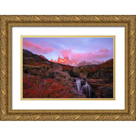 Heaven On Earth Gold Ornate Wood Framed Art Print with Double Matting by Fan, John