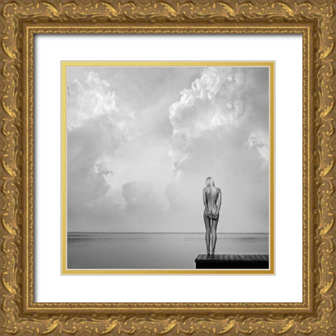 Qechospaceq Gold Ornate Wood Framed Art Print with Double Matting by Stefanovicius, Paulius