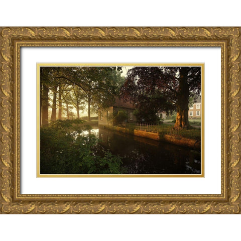 Golden Wake Up Gold Ornate Wood Framed Art Print with Double Matting by Croce, Vincent