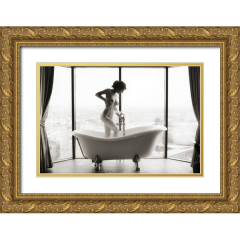 Highbath Gold Ornate Wood Framed Art Print with Double Matting by Goryunov, Georgy