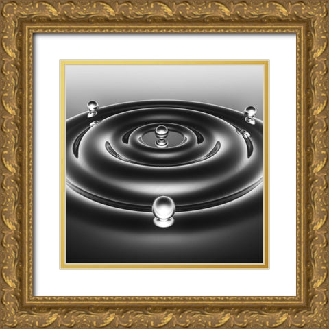 Three Pearl Gold Ornate Wood Framed Art Print with Double Matting by Bunjamin, Antonyus