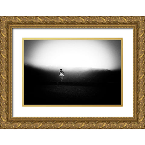 N/T Gold Ornate Wood Framed Art Print with Double Matting by Medeiros, Paulo