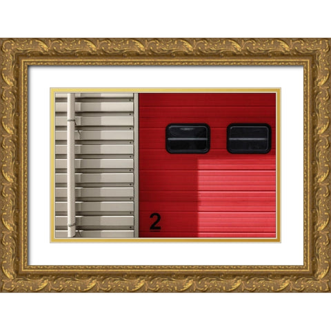 Number 2 Gold Ornate Wood Framed Art Print with Double Matting by Van Maastricht, Henk