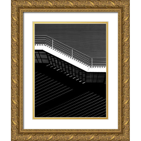 Untitled Gold Ornate Wood Framed Art Print with Double Matting by Niemiec, Anna