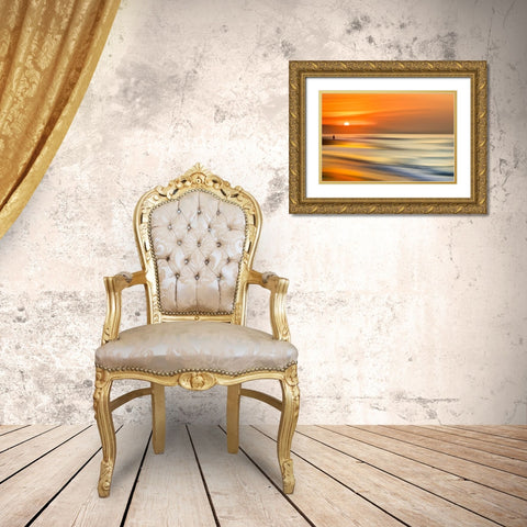 Beach Dream Gold Ornate Wood Framed Art Print with Double Matting by Green, Phil
