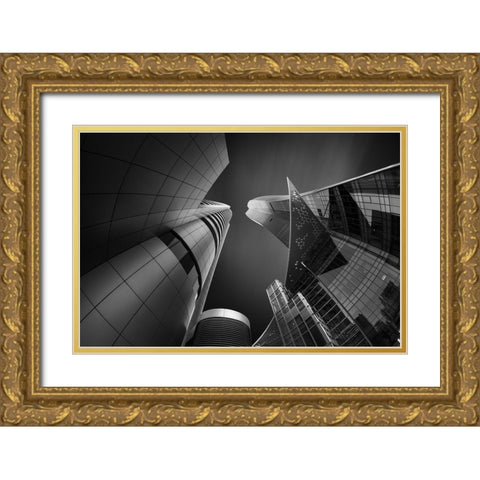 Transformers 3 Gold Ornate Wood Framed Art Print with Double Matting by Thabet, Ahmed