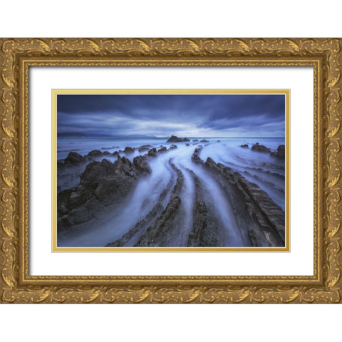 Eternal Lines Gold Ornate Wood Framed Art Print with Double Matting by F. Turienzo, Carlos