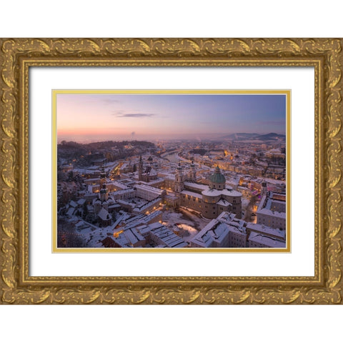 Salzburg Gold Ornate Wood Framed Art Print with Double Matting by Vandewalle, Richard