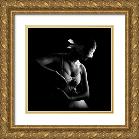 N-T Gold Ornate Wood Framed Art Print with Double Matting by Medeiros, Paulo