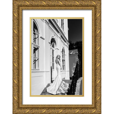 Janina Gold Ornate Wood Framed Art Print with Double Matting by Krystynek MQEP, Martin