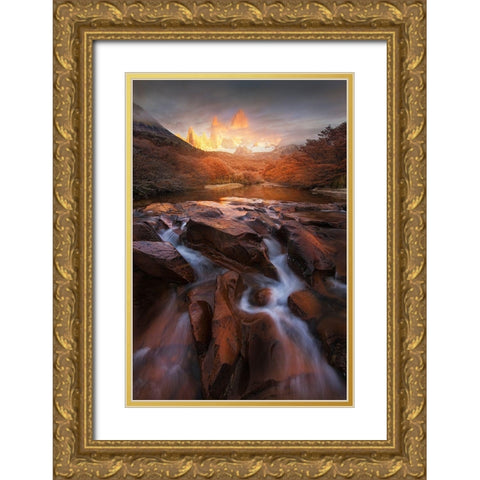 Dreamland Gold Ornate Wood Framed Art Print with Double Matting by Zhang, Yan