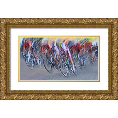 Stampede Gold Ornate Wood Framed Art Print with Double Matting by Urlings, Lou