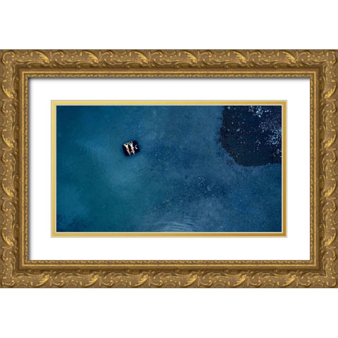 Relax Gold Ornate Wood Framed Art Print with Double Matting by Godinho, Luis