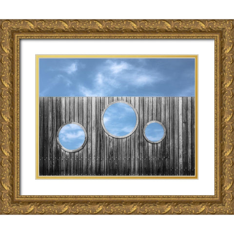 4 Different Ways To Look At The Sky. Gold Ornate Wood Framed Art Print with Double Matting by Verschelden, Harry