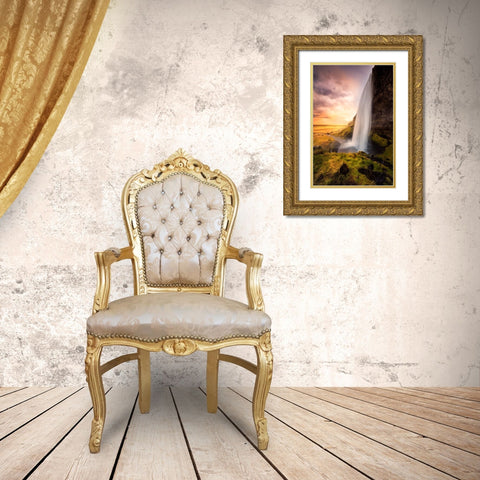 Untitled Gold Ornate Wood Framed Art Print with Double Matting by Martin Castan, David