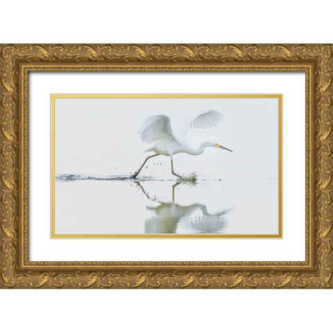 Untitled Gold Ornate Wood Framed Art Print with Double Matting by Tian, Xiaobing