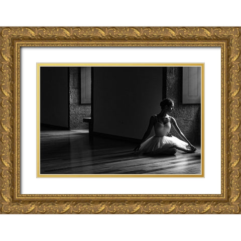 N-T Gold Ornate Wood Framed Art Print with Double Matting by Medeiros, Paulo