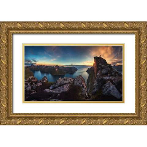 The Vista Gold Ornate Wood Framed Art Print with Double Matting by Nicholas Roemmelt, Dr.