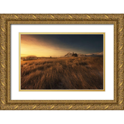 Budir Gold Ornate Wood Framed Art Print with Double Matting by Martin Castan, David