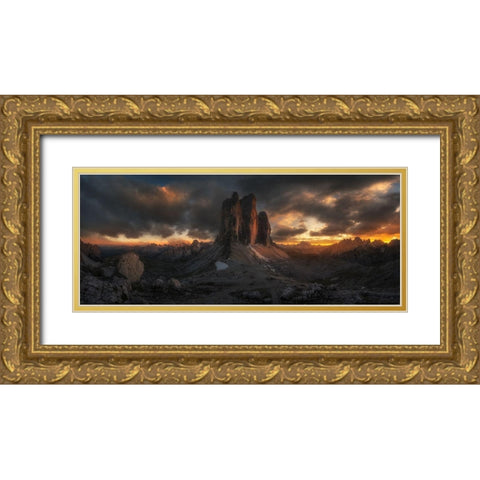 _^^^_ Gold Ornate Wood Framed Art Print with Double Matting by Martin Castan, David