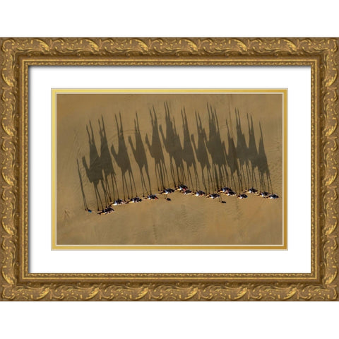 A Journey Of Shadows Gold Ornate Wood Framed Art Print with Double Matting by Wolbers, Louise