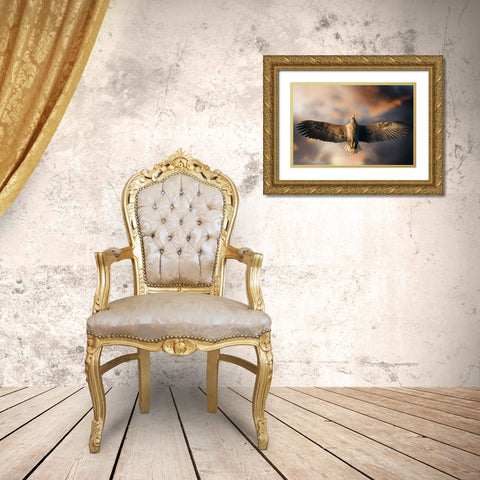 The Last Flight Gold Ornate Wood Framed Art Print with Double Matting by Ghizzi Panizza, Alberto