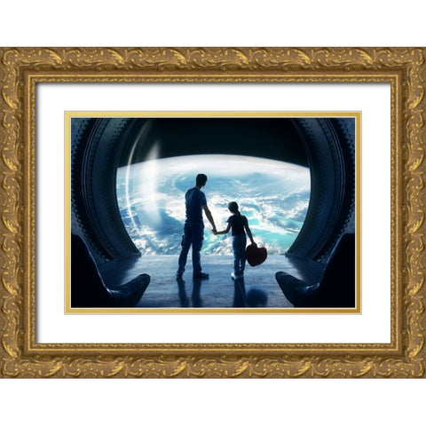 Untitled Gold Ornate Wood Framed Art Print with Double Matting by Parishkov, Sergey