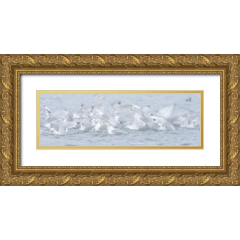 Breaking The Surface Gold Ornate Wood Framed Art Print with Double Matting by Marchegiani, Roberto