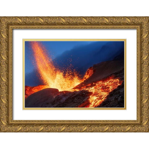 Hot Landscape Gold Ornate Wood Framed Art Print with Double Matting by Gabriel, Barathieu