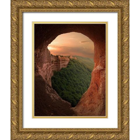 Slip Down Gold Ornate Wood Framed Art Print with Double Matting by Abevilla, Sergio