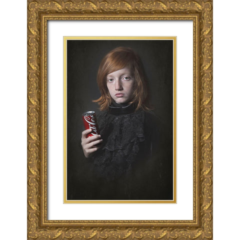 Something Old And  Something New Gold Ornate Wood Framed Art Print with Double Matting by Kayen-Mouthaan, Carola