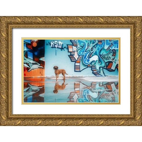 To Understand Blue You Must First Understand Yellow And Orangea?Â (Vincent Van Gogh) Gold Ornate Wood Framed Art Print with Double Matting by Willers, Heike