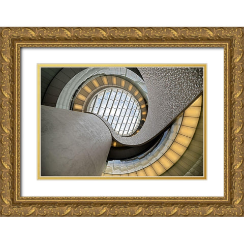 Embraced Gold Ornate Wood Framed Art Print with Double Matting by Carlos