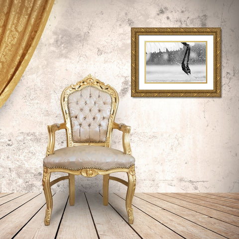 Taking Off Gold Ornate Wood Framed Art Print with Double Matting by Zuo, Jun