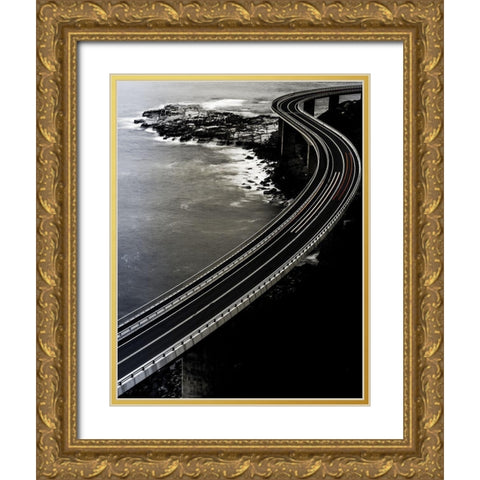 Red One Goes Faster. Gold Ornate Wood Framed Art Print with Double Matting by Krawczyk, Andrzej