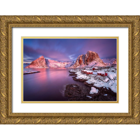 Untitled Gold Ornate Wood Framed Art Print with Double Matting by Martin Castan, David