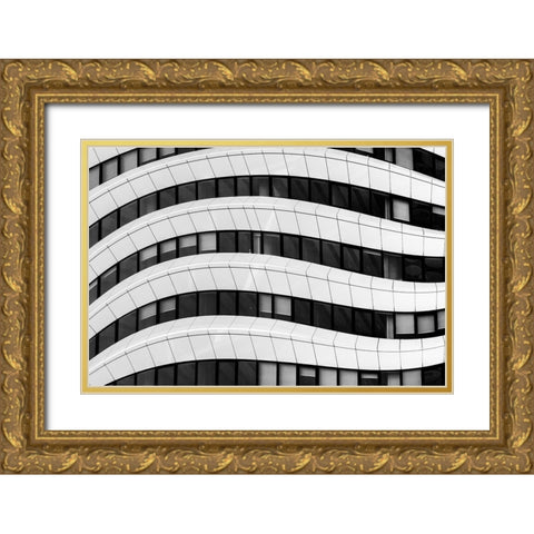 The Wave Gold Ornate Wood Framed Art Print with Double Matting by Vangindertael, Luc