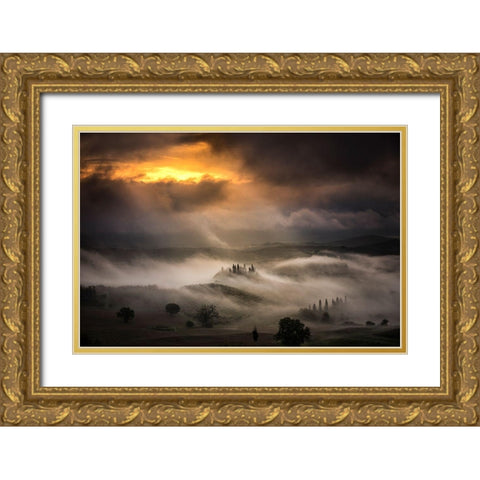 Waves Of Fog Gold Ornate Wood Framed Art Print with Double Matting by Ghizzi Panizza, Alberto