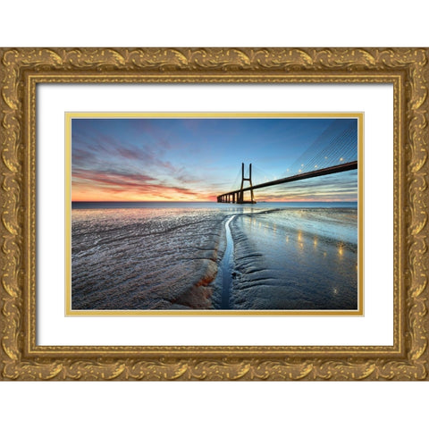 Follow Your Way Gold Ornate Wood Framed Art Print with Double Matting by Roxo, Alvaro