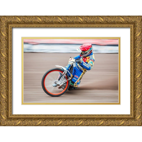 Speedway Gold Ornate Wood Framed Art Print with Double Matting by Laczkowski, Wojciech