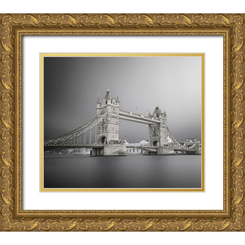 Tower Bridge Gold Ornate Wood Framed Art Print with Double Matting by Thabet, Ahmed