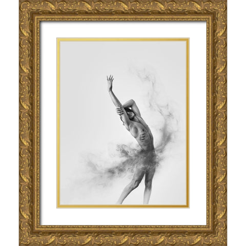 Untitled Gold Ornate Wood Framed Art Print with Double Matting by Haghi, Babak