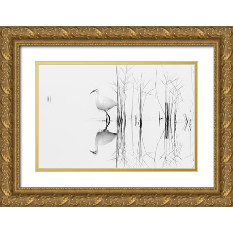 White Gold Ornate Wood Framed Art Print with Double Matting by Planinski, Zhecho