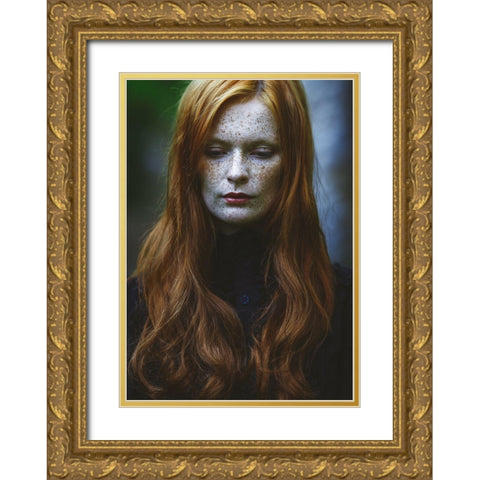 Edhilvarel Gold Ornate Wood Framed Art Print with Double Matting by Russocka, Magdalena